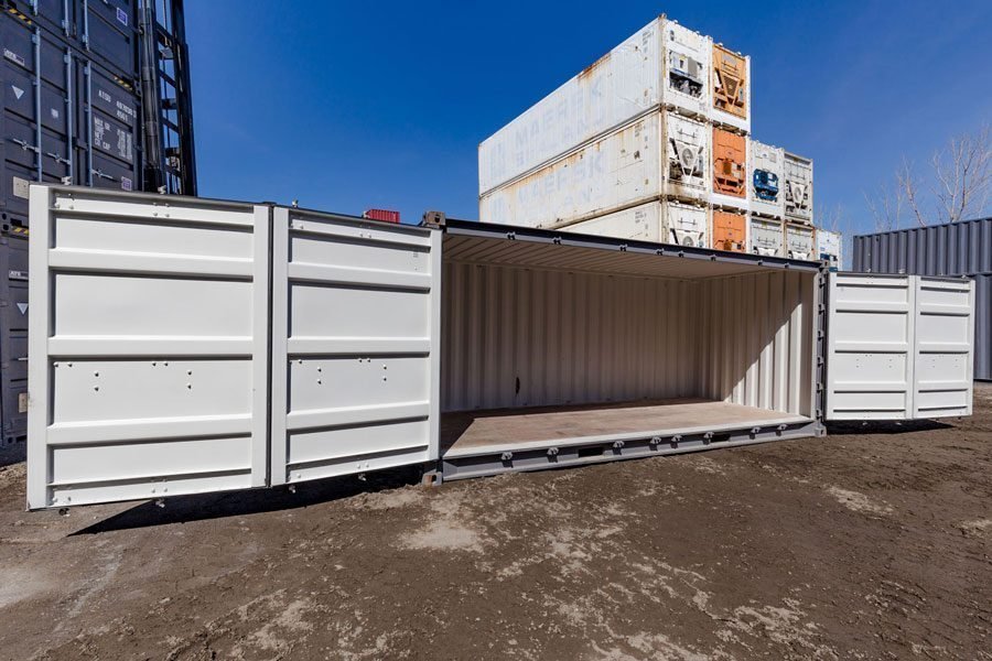 open-side-20ft-shipping-container.jpg PRAWIE NOWY 20-STOPOWY KONTEJNER Z OTWARTĄ BOKĄ - obrazek 4